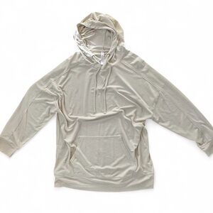 Fabletics Light Yellow Cream Oversized Hoodie Womens size Large